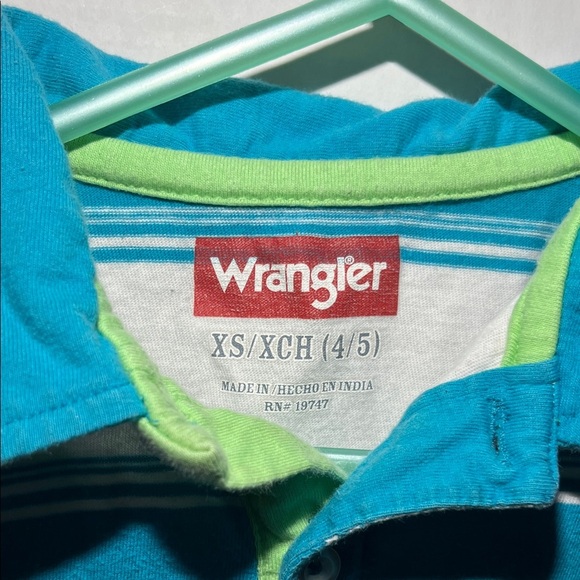 Wrangler Kids Teal and White Polo Shirt - Picture 2 of 9